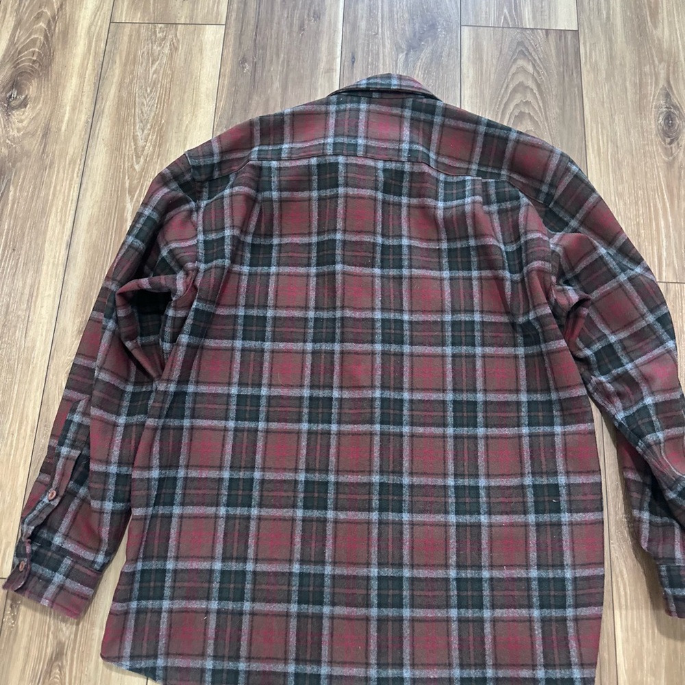 Pendleton Men's outdoorsman virgin wool Plaid Button Down Shirt size large - Picture 5 of 5
